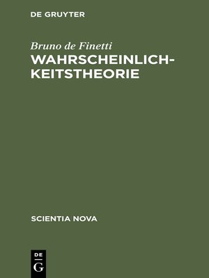 cover image of Wahrscheinlichkeitstheorie